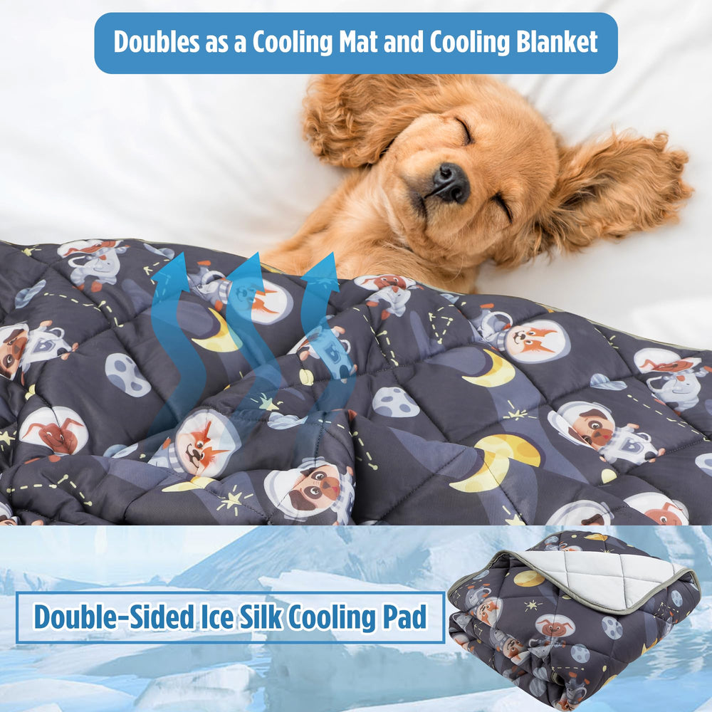 Paw Legend cooling mat folded pattern illustrates portable design for travel