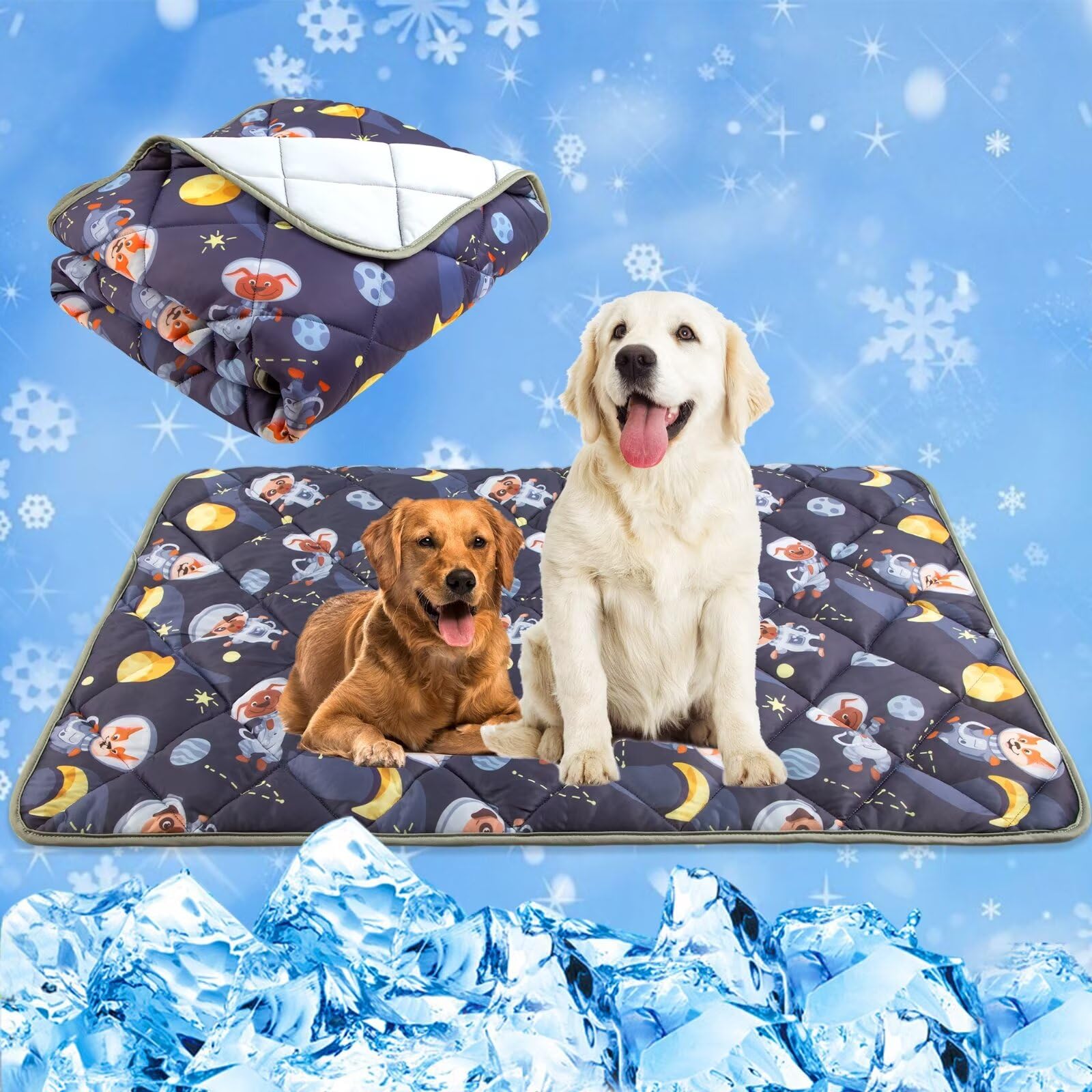 Paw Legend cooling mat front view shows dual-side cool-tech for lasting comfort