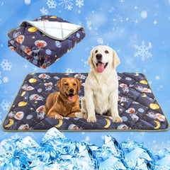 Paw Legend cooling mat front view shows dual-side cool-tech for lasting comfort
