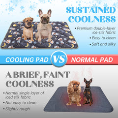 Paw Legend cooling mat in-bed use provides soothing rest on a cool surface