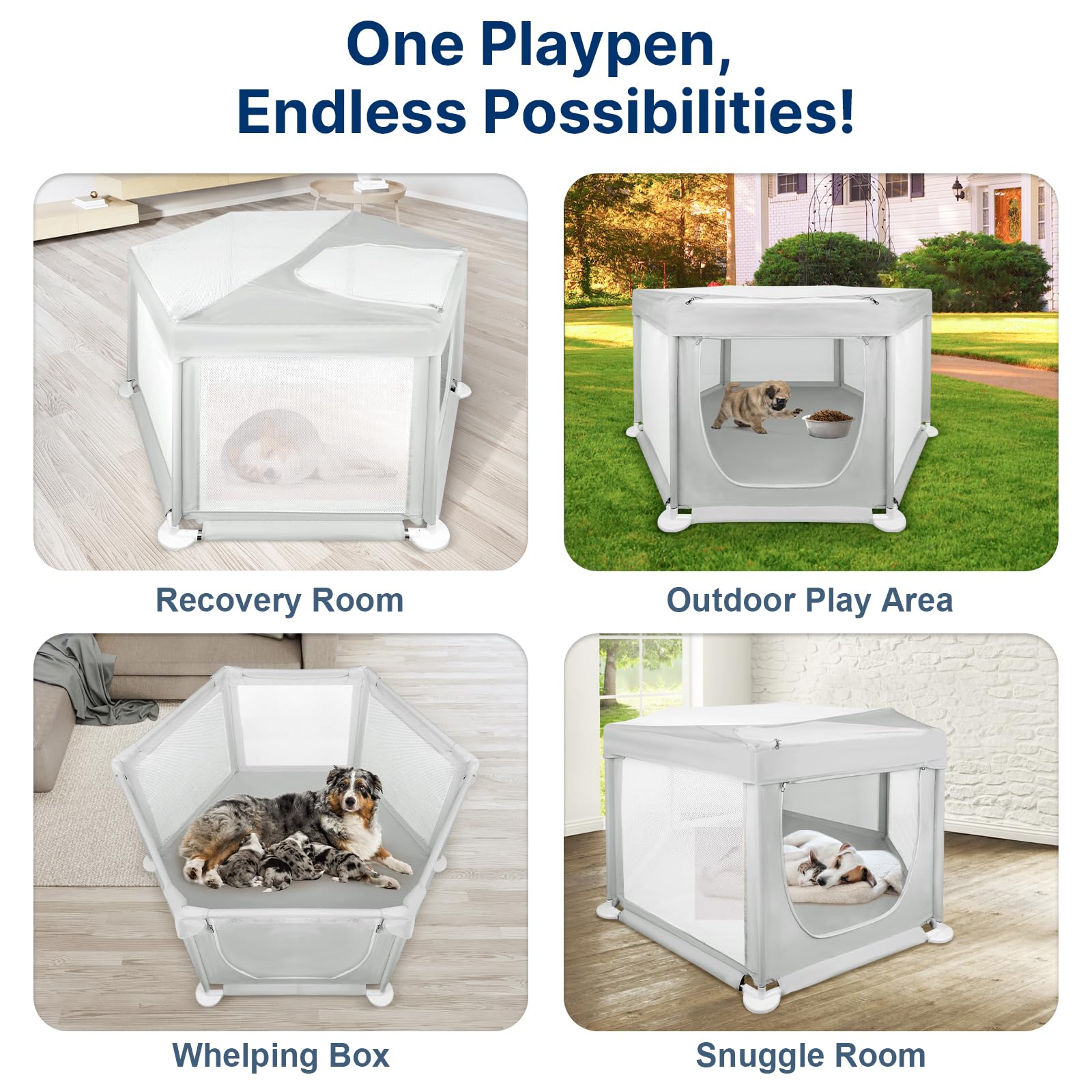 Paw Libero multi-purpose use-case showing whelping or private resting space