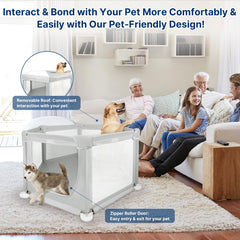 Paw Libero playpen dual doors provide convenient access