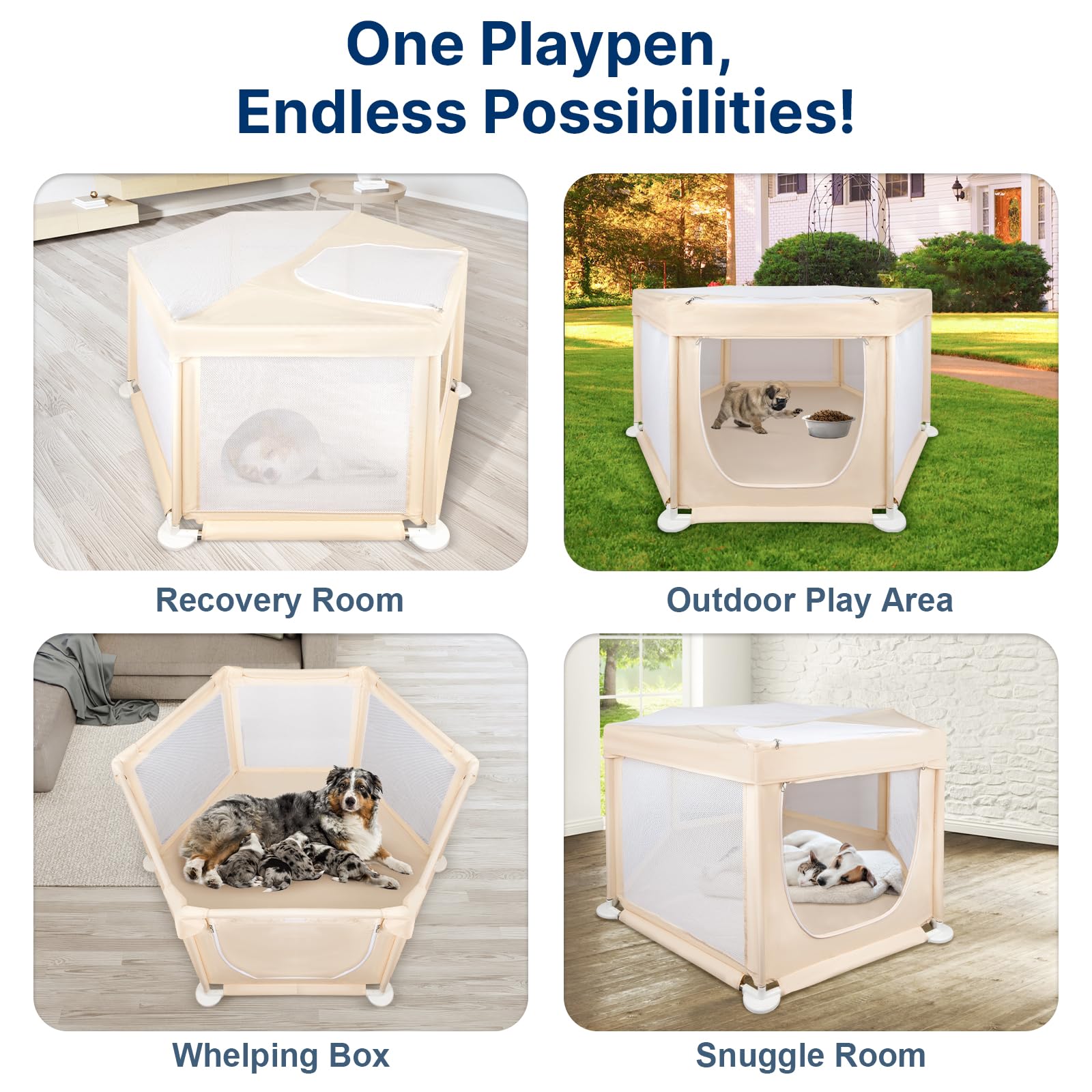 Paw Libero multi-use playpen ideal for whelping, resting, or playing