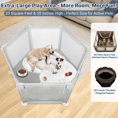 Paw Libero playpen showing removable roof for easy interaction