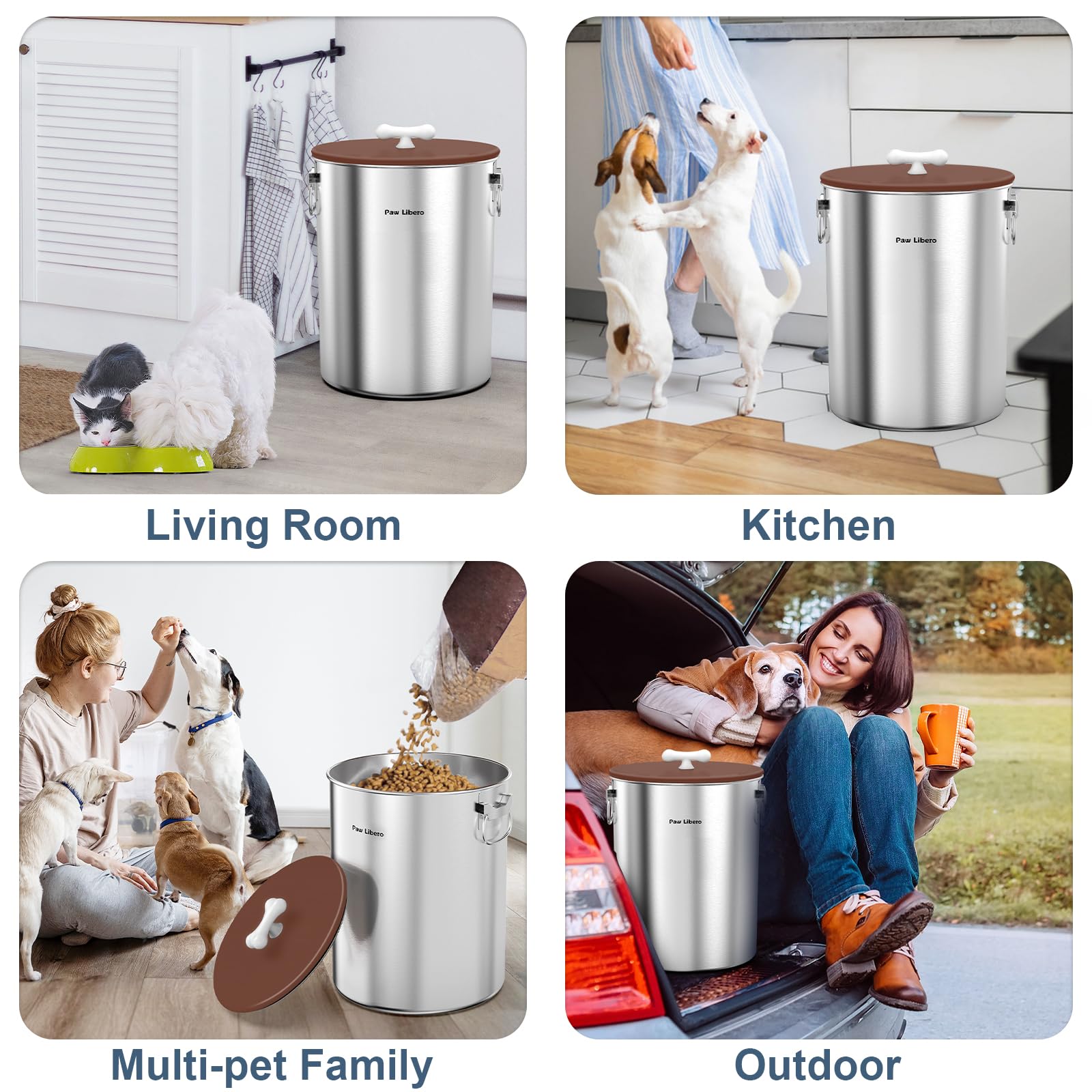 Paw Libero side handles enable safe lifting and controlled pouring.