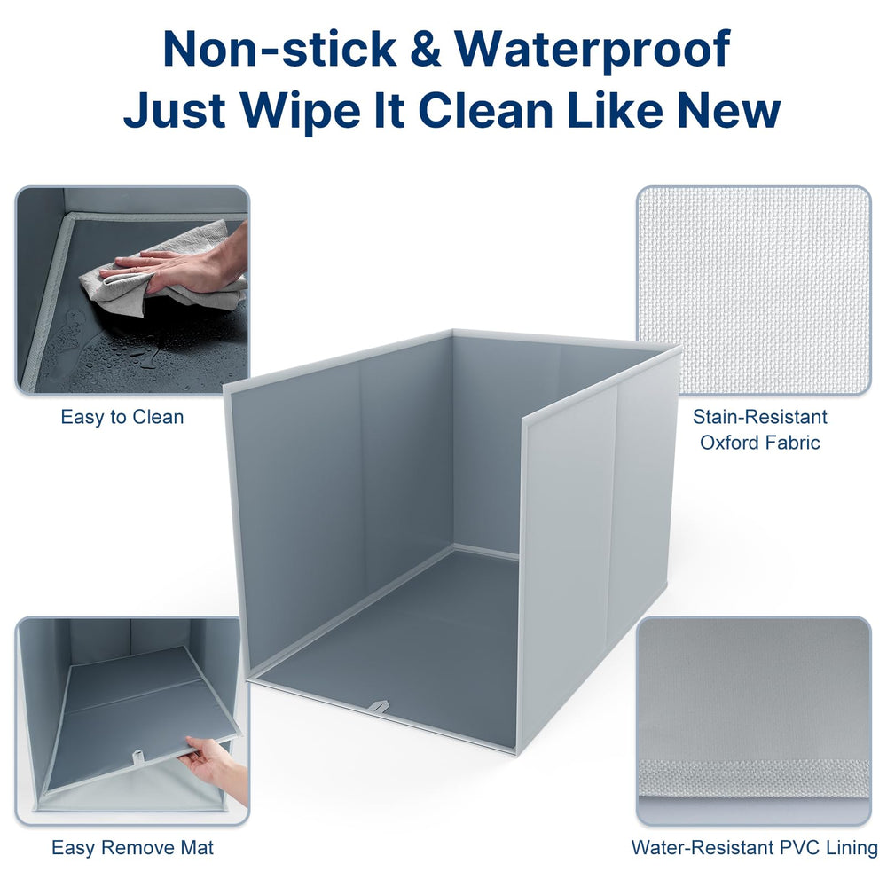 Paw Libero water-resistant PVC and Oxford fabric keep liquids contained and clean.