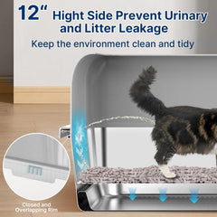 Paw Libero XL high sided lid keeps litter contained and reduces splashes