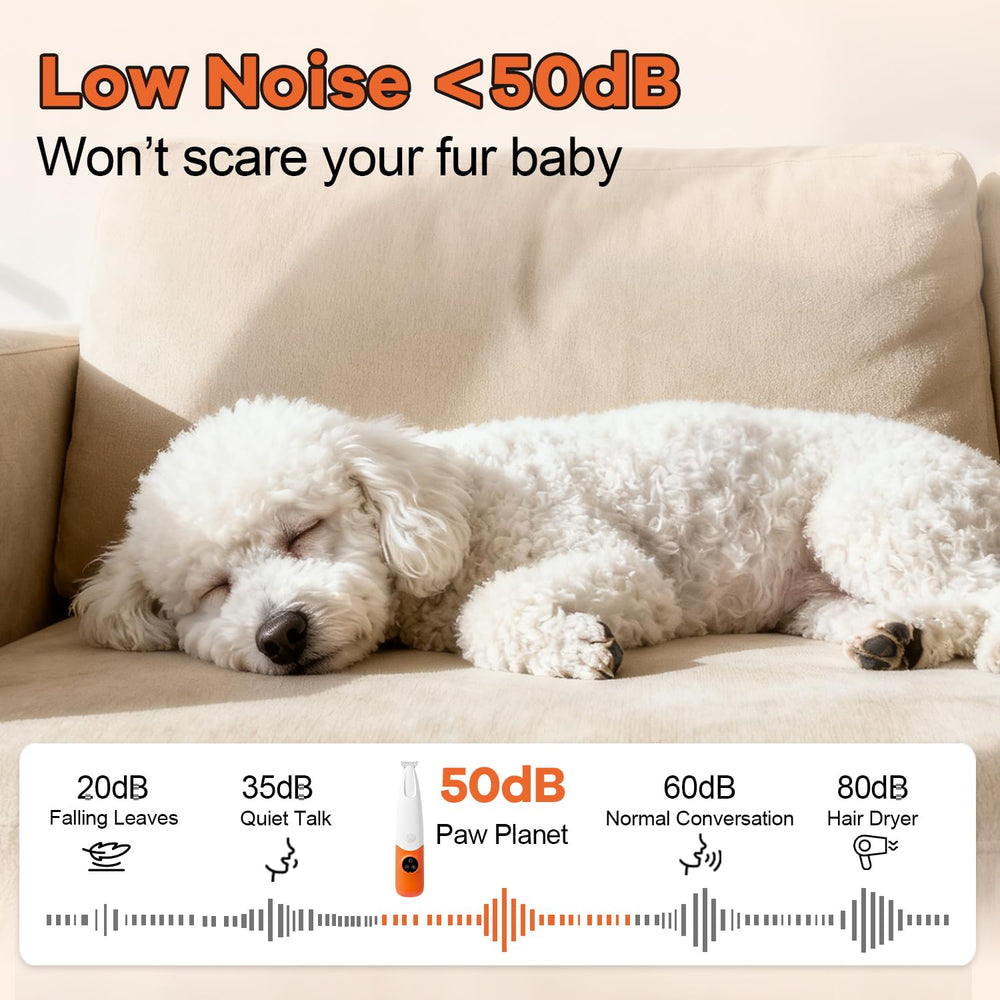 PAW PLANET ceramic blades enable precise trimming on paws, eyes and face