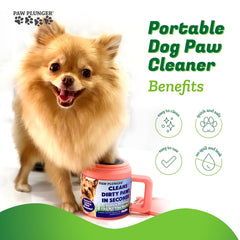 Paw Plunger gentle nylon brushes provide safe, thorough paw cleansing for pets.