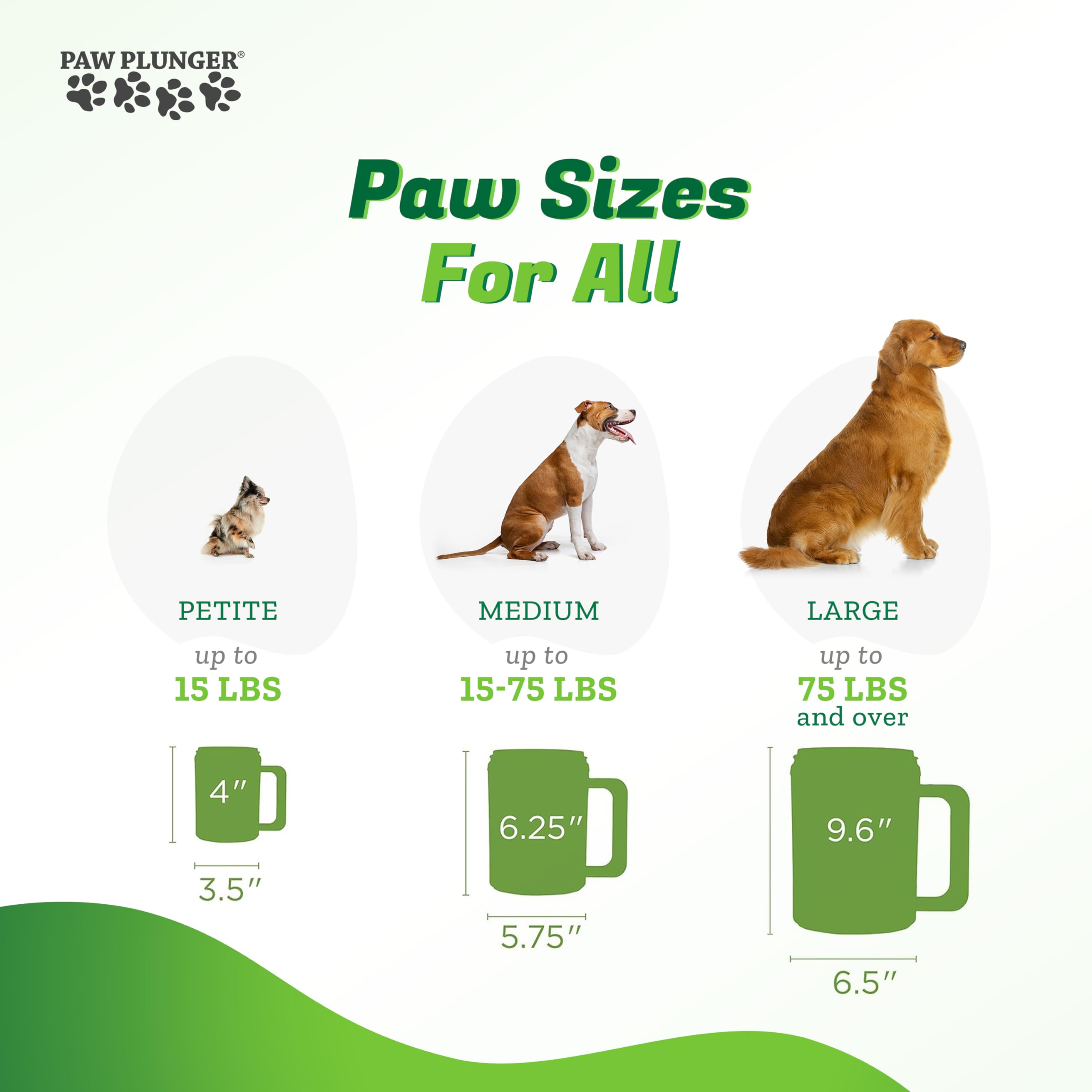 Paw Plunger large-dog-clean-paws black model efficiently cleans bigger breed paws.