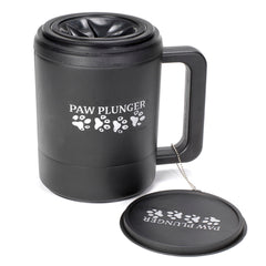 Paw Plunger portable paw washer on the go cleans muddy paws after outdoor adventures.