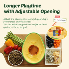 PAW QUEST Avocado non-spill toy built with no adhesives for safe play