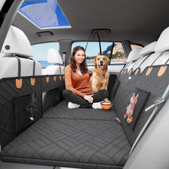 Paw Rider backseat extender hard bottom-foam provides sturdy dog support on road trips