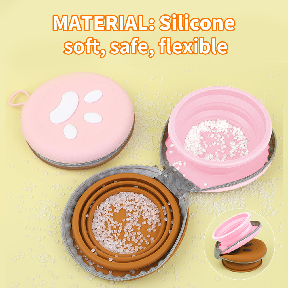 PawSailor collapsible bowls with leakproof base preventing spills while traveling
