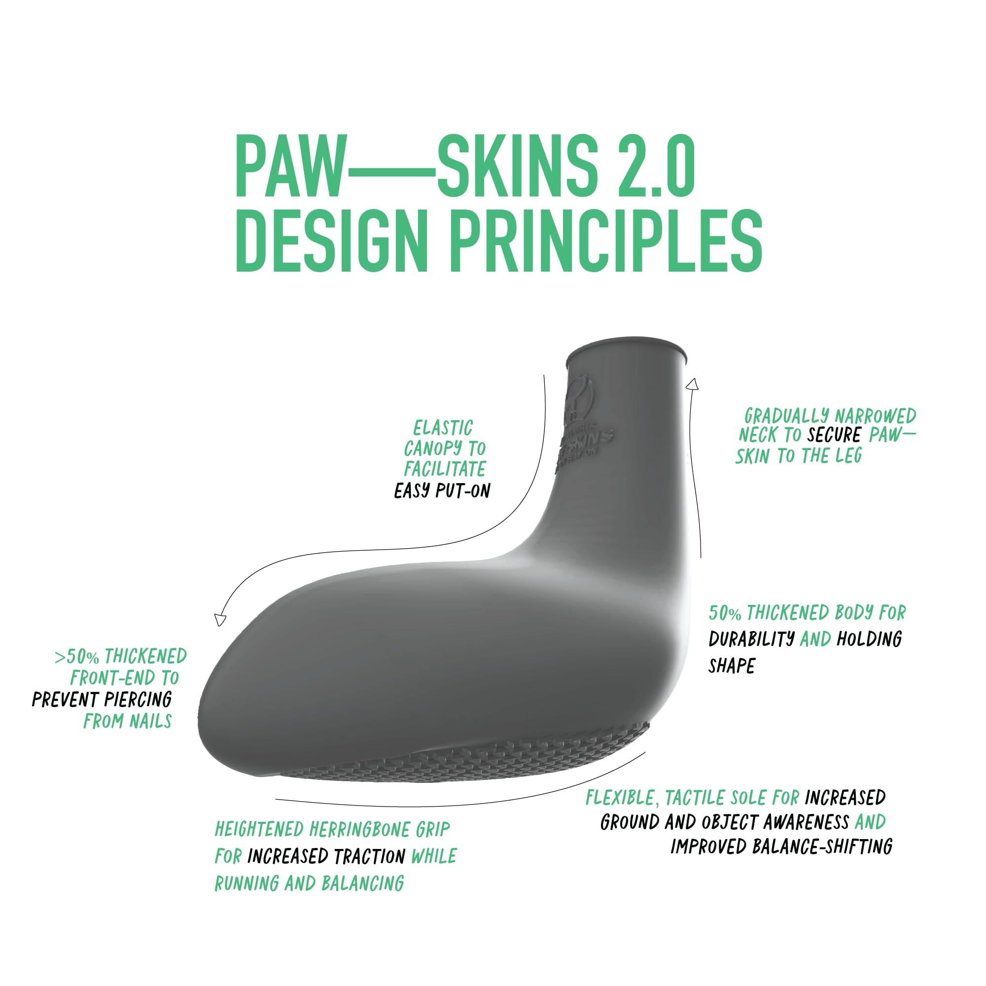 Paw—Skins 2.0 soft sole with herringbone grip on hardwood floors prevents slips.