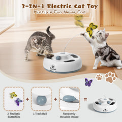 Pawaboo 3-in-1 toy: track ball action promotes quick engaging chase
