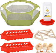 Pawaboo 5-in-1 chick brooder box contents provide a complete beginner starter kit.