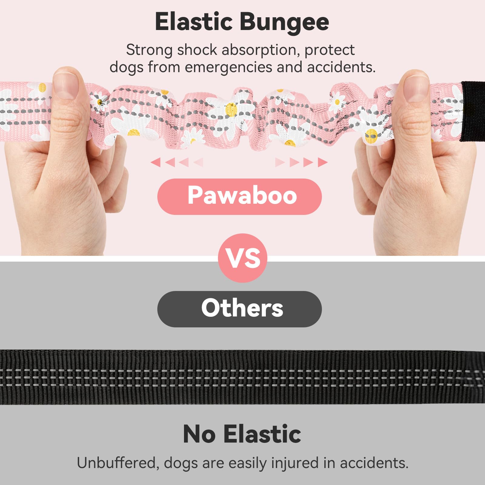 Pawaboo adjustable-length seatbelt fits dogs of various sizes
