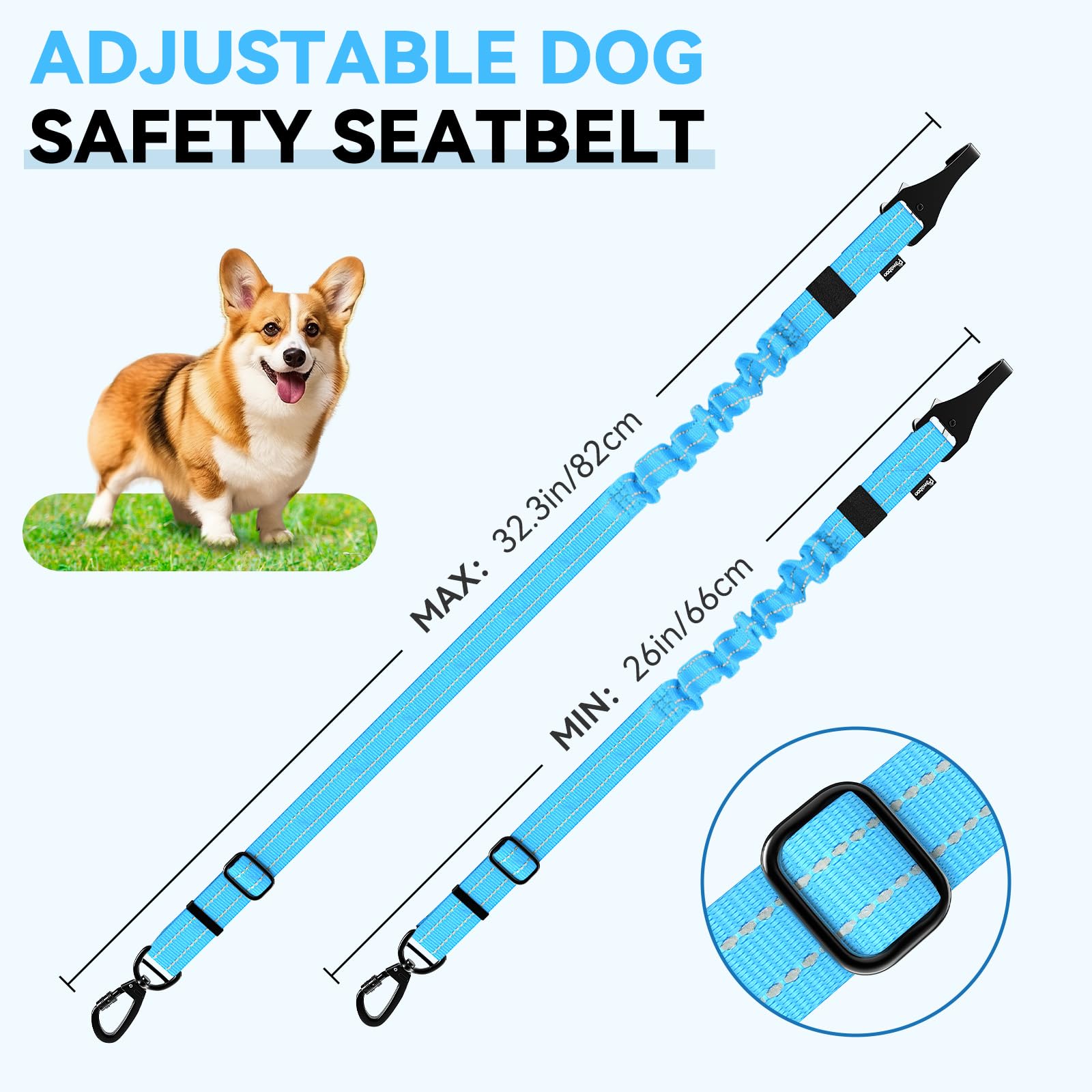 Pawaboo ajuste longitud personalizada para perros de diferentes tamaños