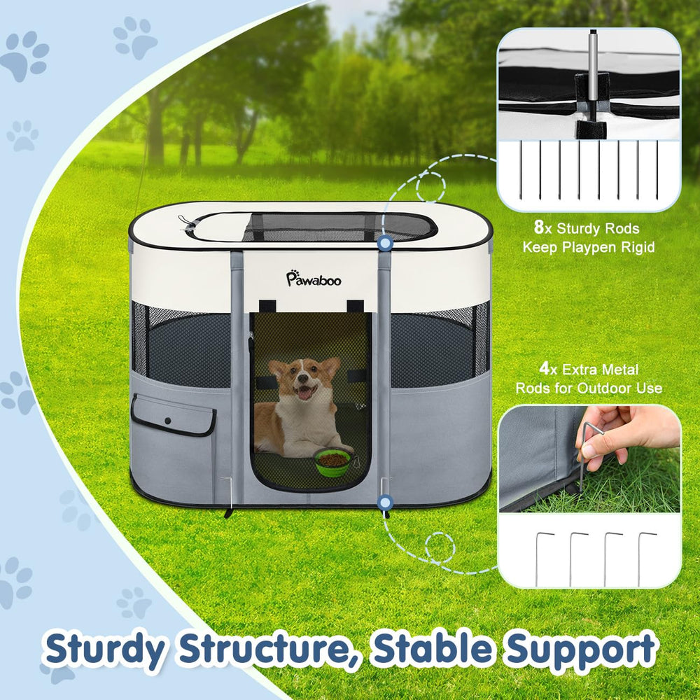 Pawaboo carrying case and folding bowl included for convenient travel