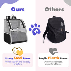 Pawaboo cat carrier backpack inside comfort with soft cushions for restful rides.