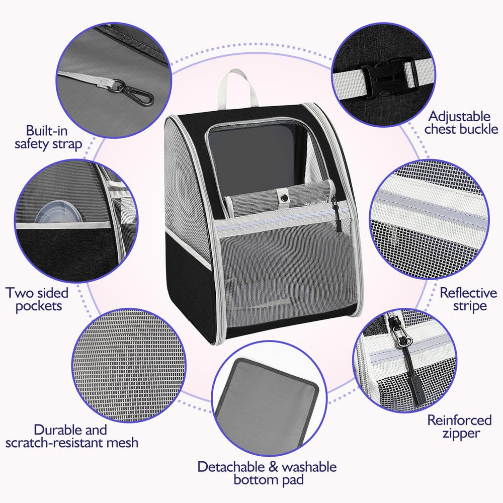 Pawaboo cat carrier backpack material detail highlighting durable construction.