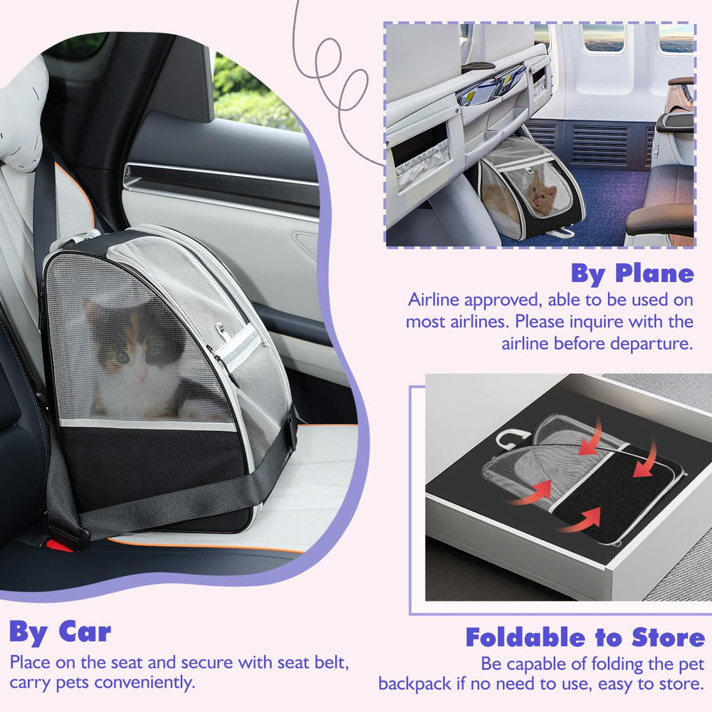 Pawaboo cat carrier backpack safety strap ensures pets stay secure during travel.
