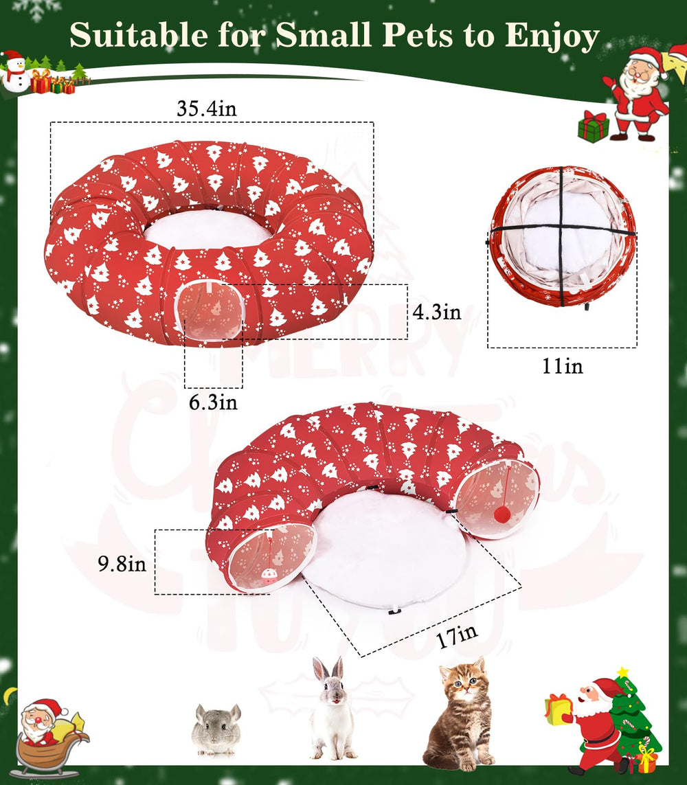 Pawaboo cat tunnel with included mat for cozy rest.