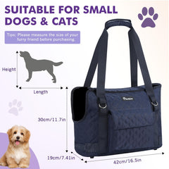 Pawaboo airline-approved dog purse supports small pets during flights and trips.