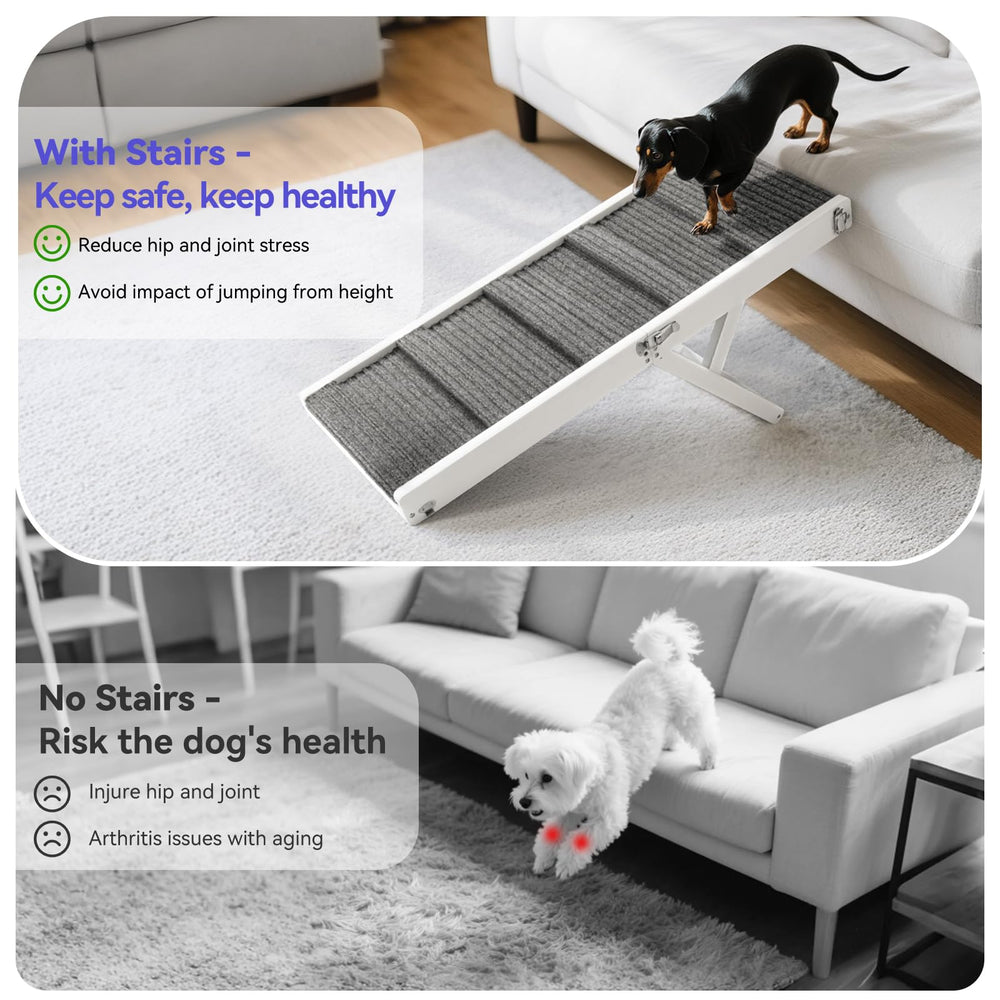 Pawaboo dog ramp folded compact for easy storage and travel