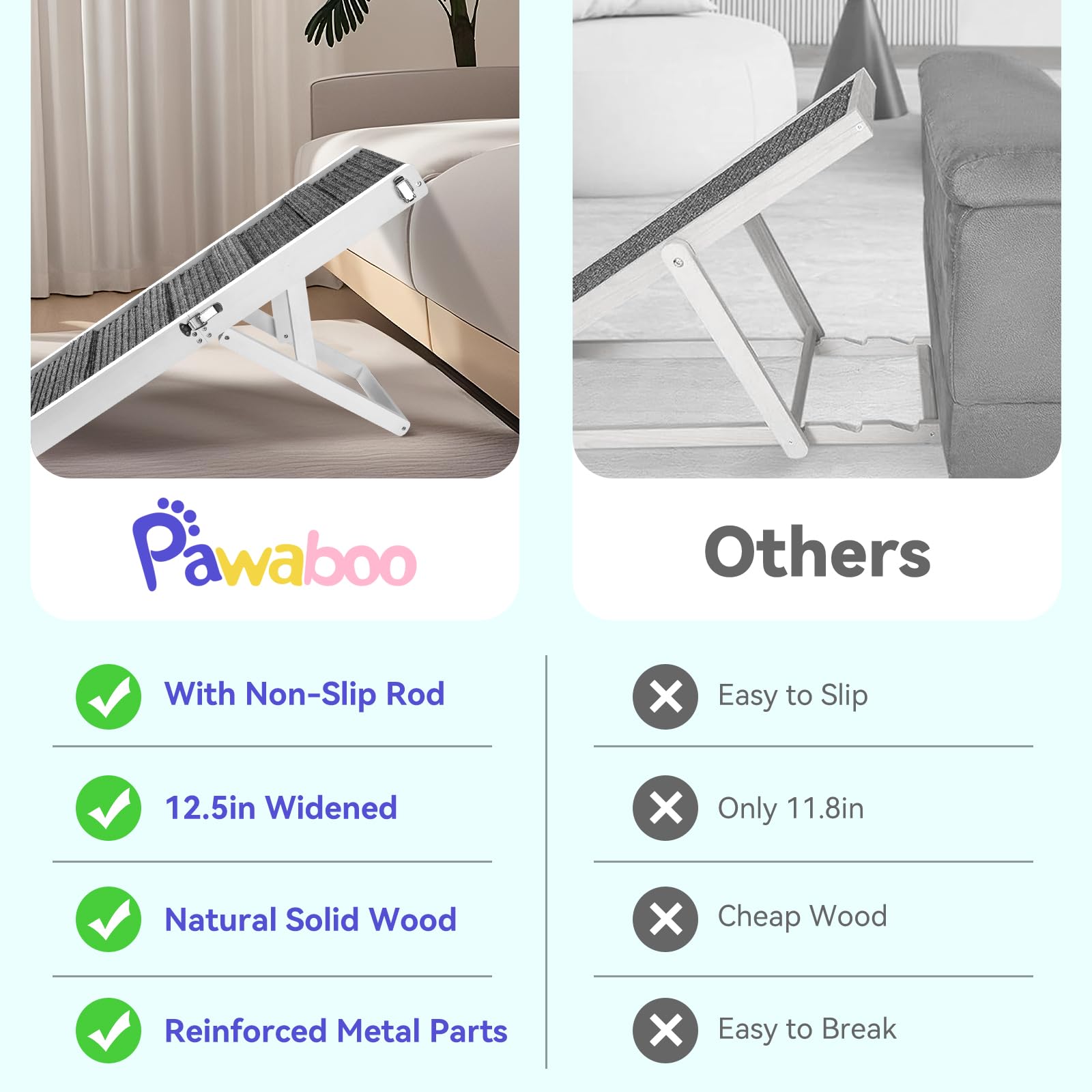 Pawaboo dog ramp travel storage ready for car trips