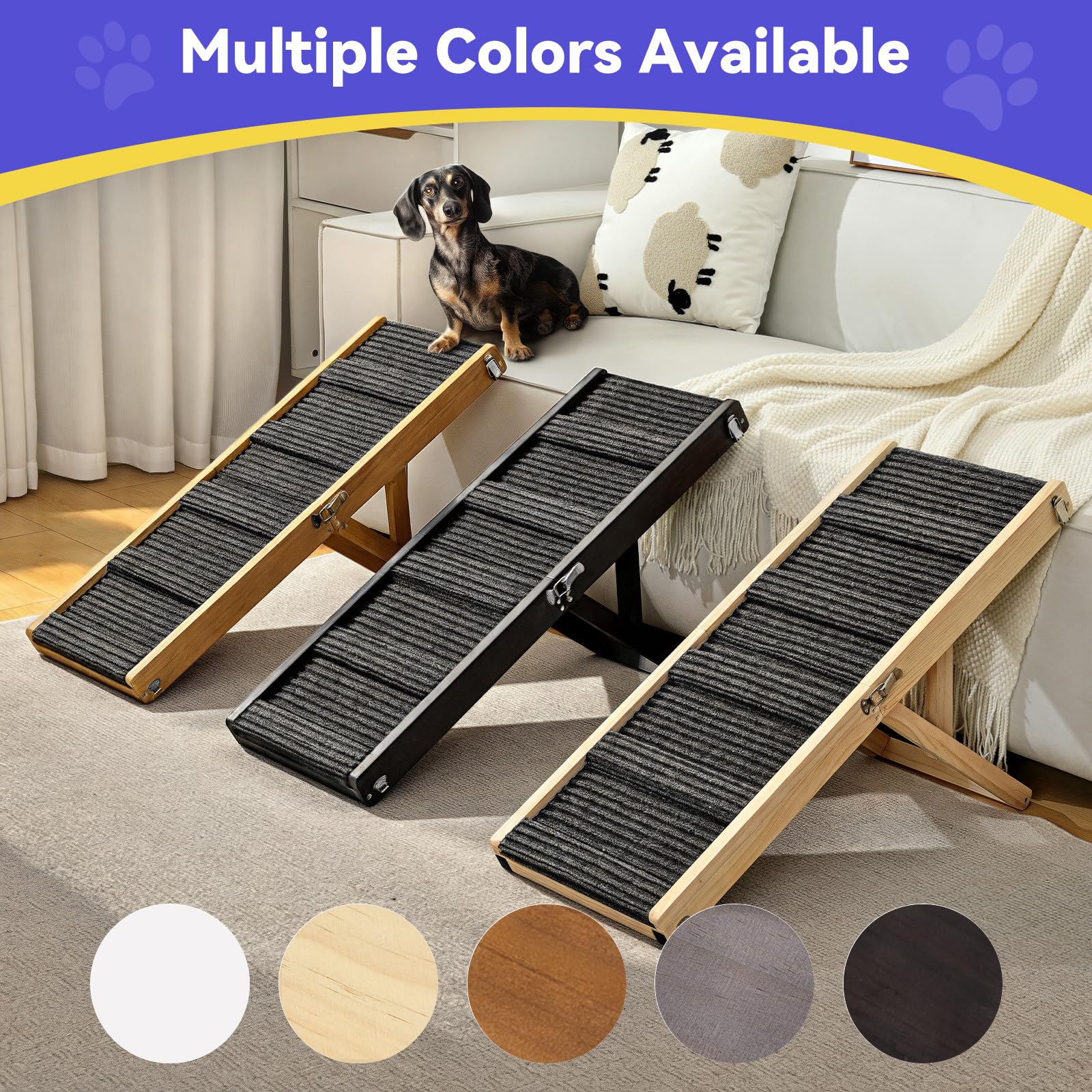 Pawaboo dog ramp in sofa-approach setup suitable for various furniture