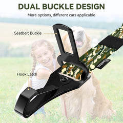 Pawaboo dog seatbelt-360-degree-buckle provides secure, twist-free restraint for dogs.