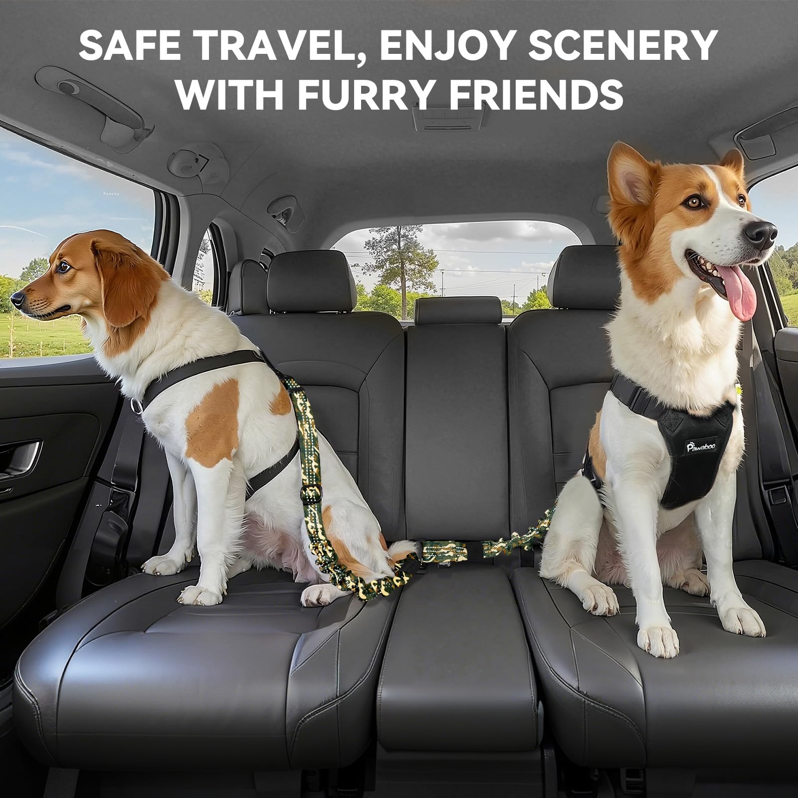 Pawaboo dog seatbelt-tear-resistant-strap promises durable, long-term use.