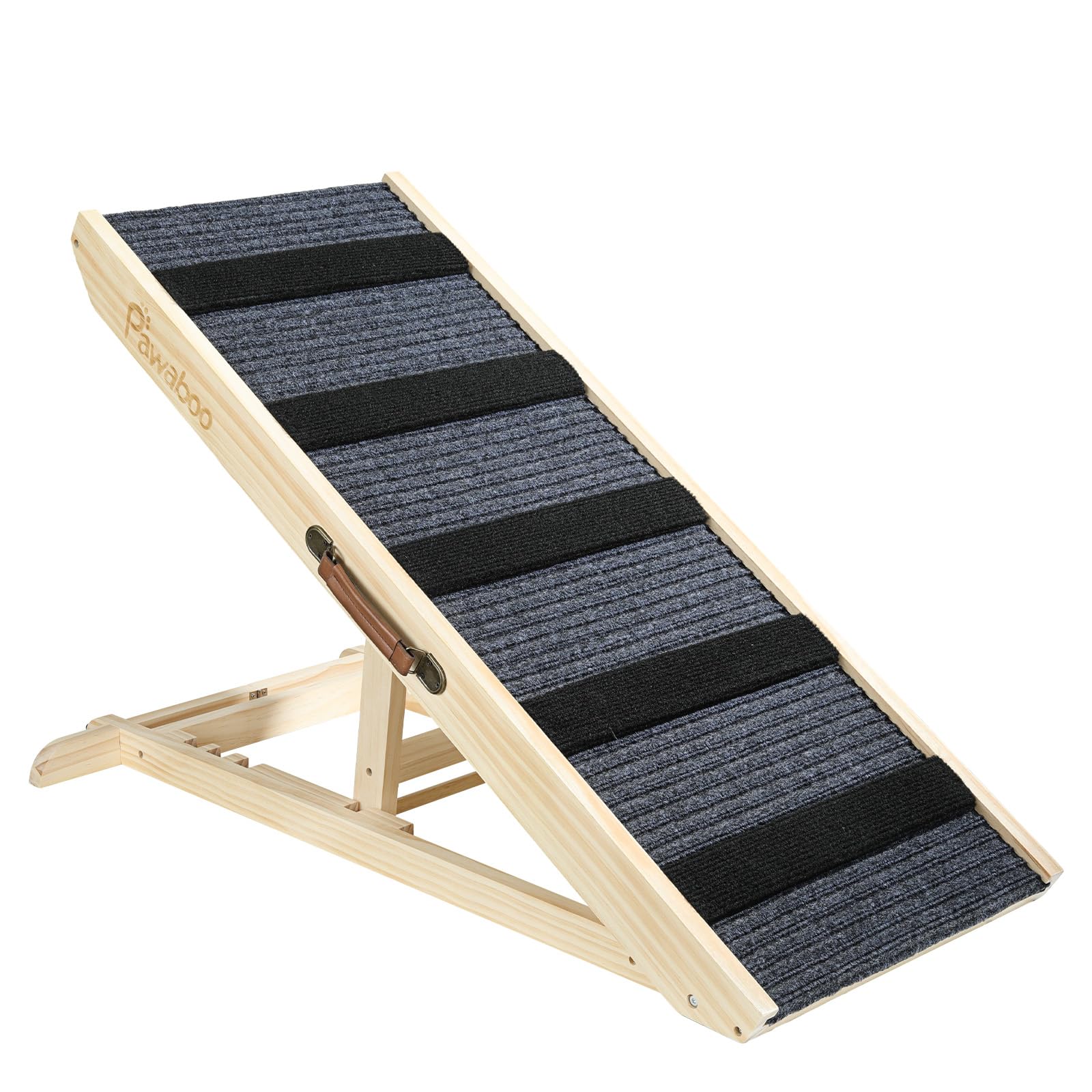 Pawaboo wooden pet ramp blends with furniture while helping pets.