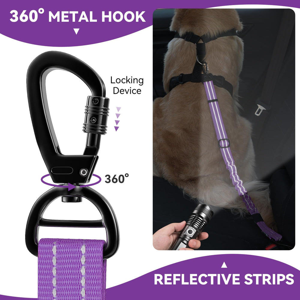 Pawaboo elastic shock absorption cushions your dog during sudden stops.