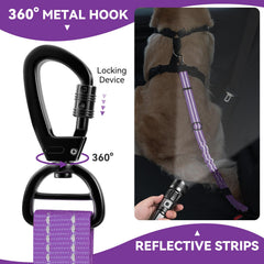 Pawaboo elastic shock absorption cushions your dog during sudden stops.