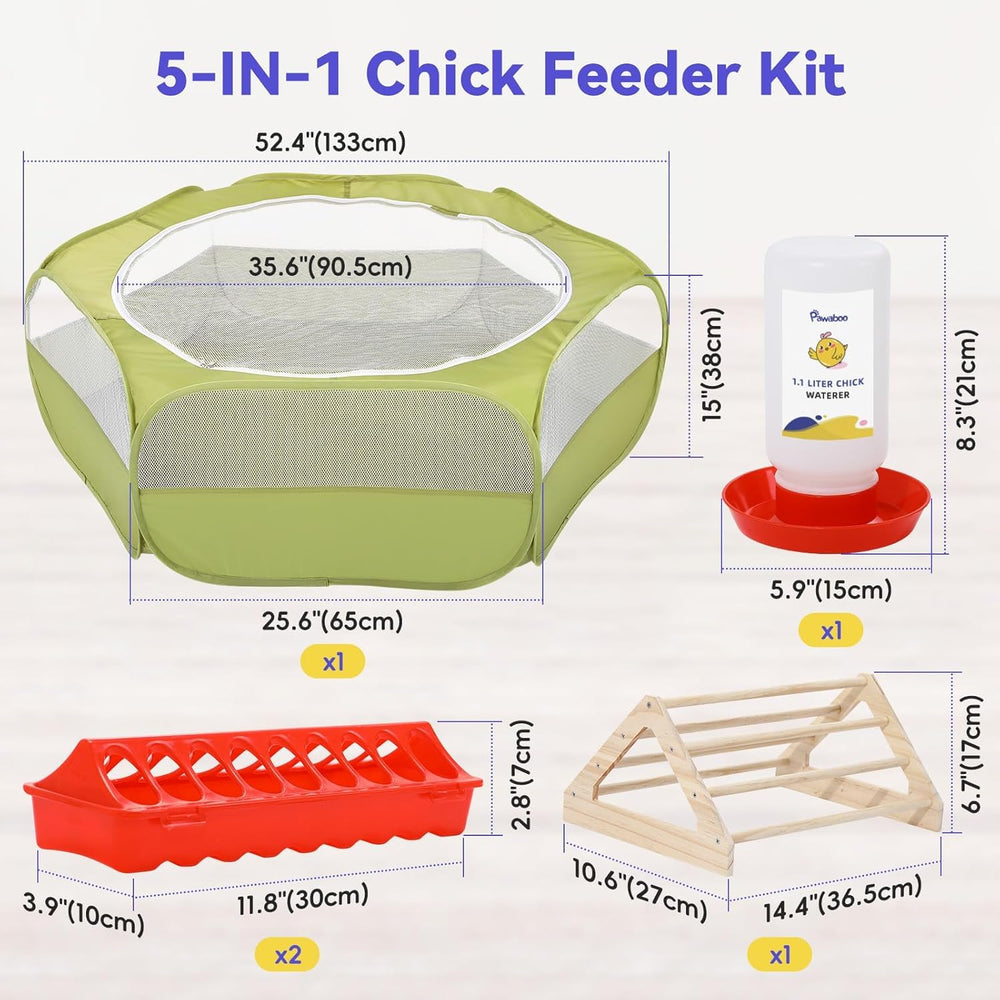 Pawaboo waterproof enclosure and breathable mesh help keep chicks comfortable.
