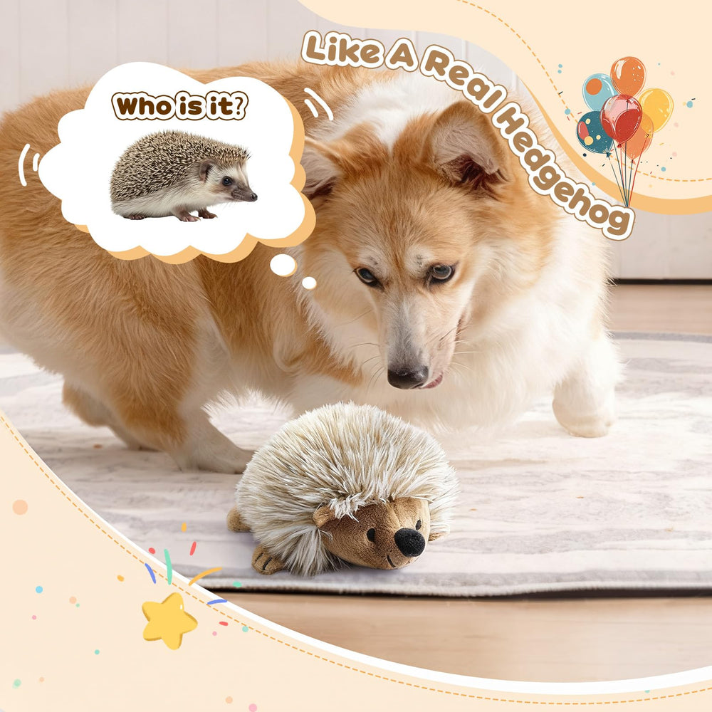 Pawaboo erizo peluche para perro 2pack con bocina: atrae atención y anima el juego.