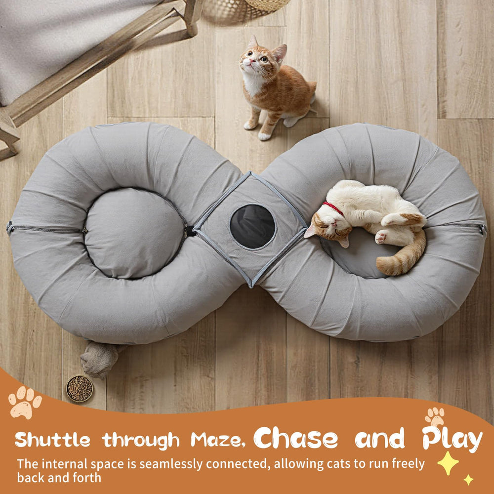 Pawaboo foldable cat tunnel for easy storage and quick setup.