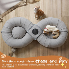 Pawaboo foldable cat tunnel for easy storage and quick setup.