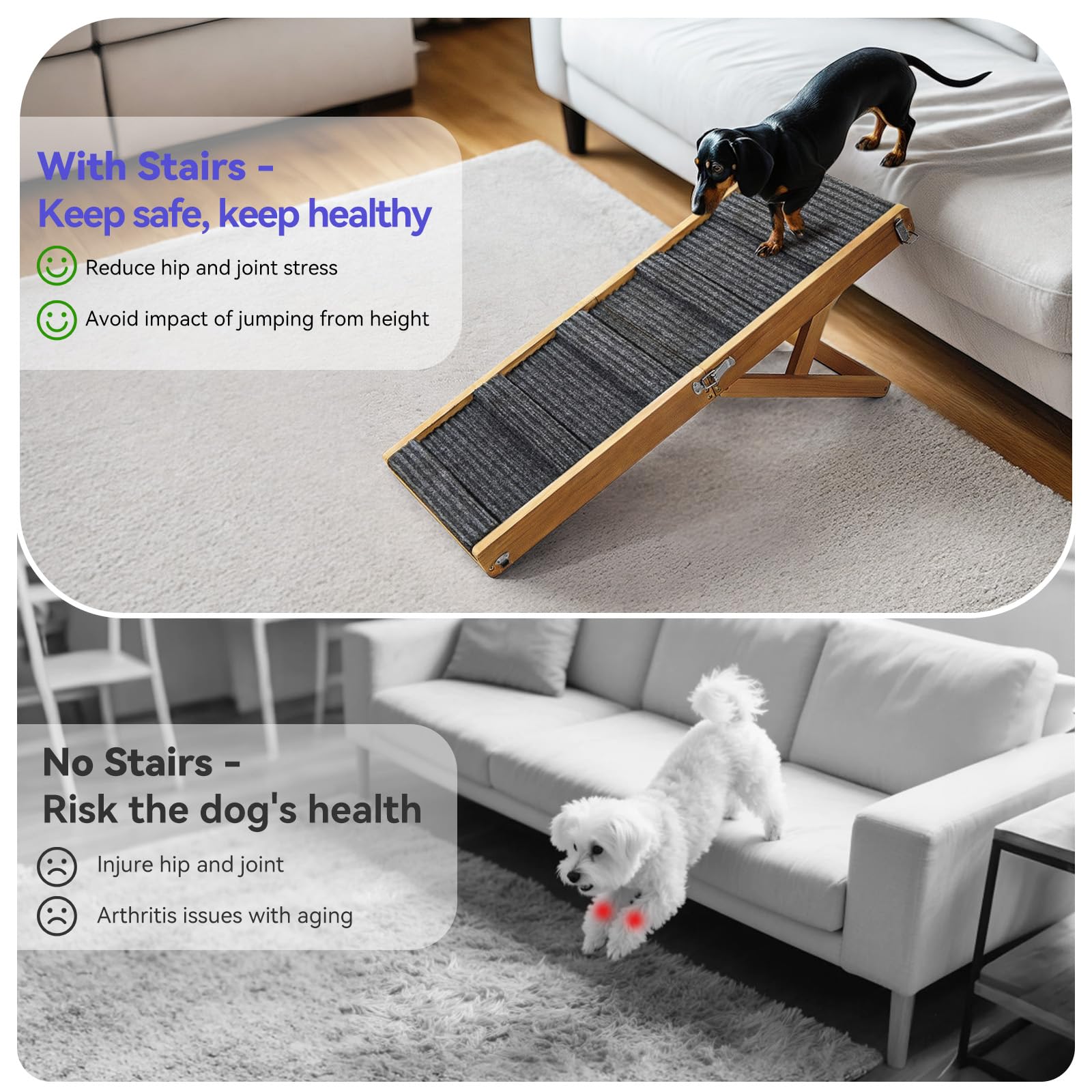 Pawaboo foldable dog ramp compact for travel and storage