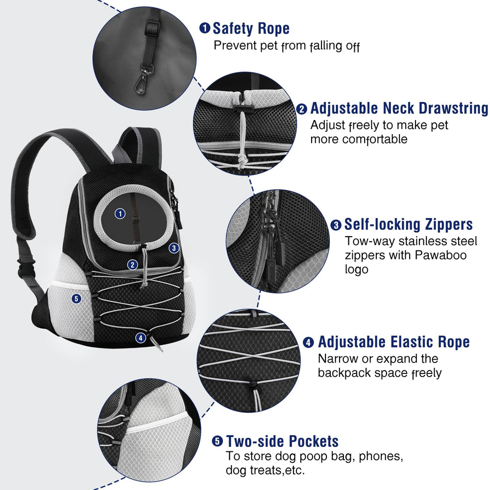 Pawaboo functional side pockets store essentials within easy reach