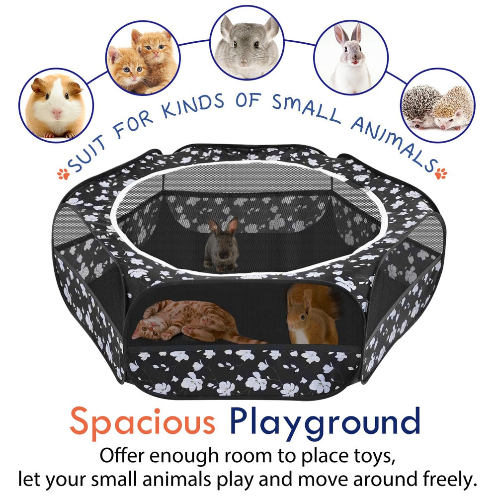 Pawaboo ground pegs outdoor use stabilizes the pen on grass or patio.