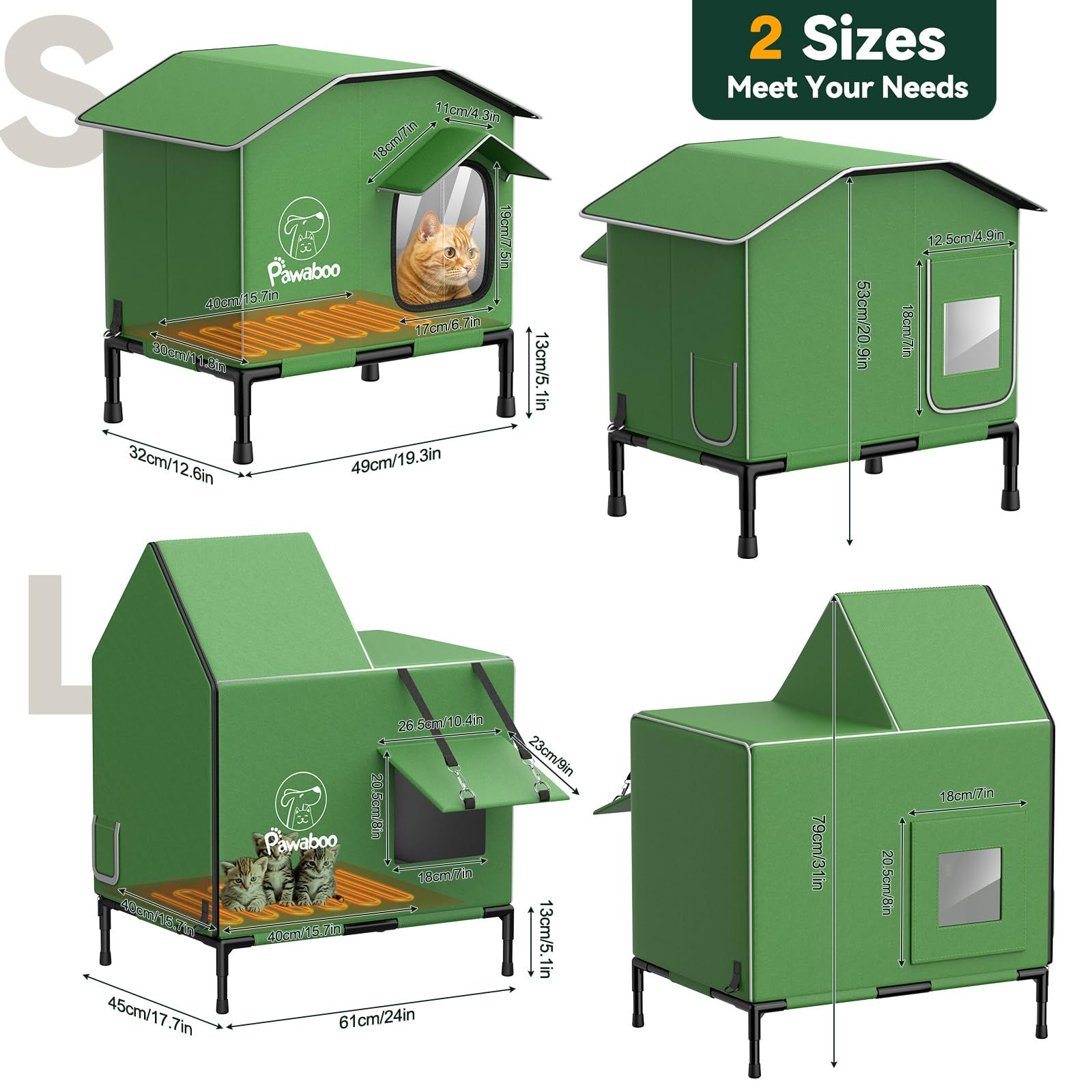 Pawaboo spacious interior supports lounging and stretching in winter.