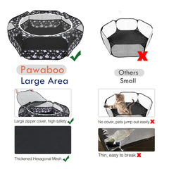 Pawaboo high-density mesh chew-resistant keeps curious pets safe and reduces escapes.