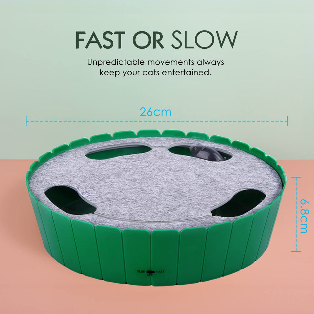 Pawaboo interactive cat toy assembly-steps-green describes simple setup for quick play.