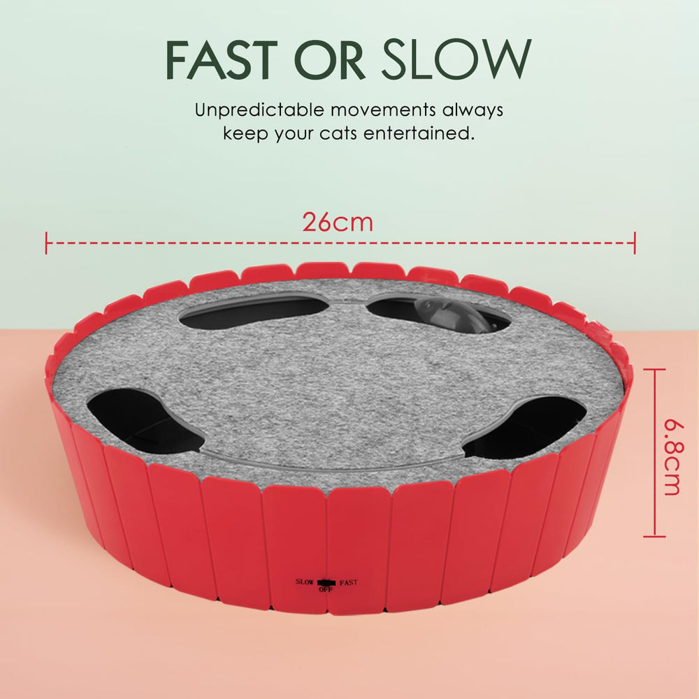 Pawaboo interactive cat toy battery compartment indicating easy setup