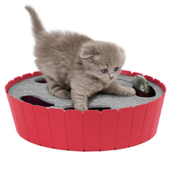 Pawaboo interactive cat toy running mouse left view showing engaging playtime