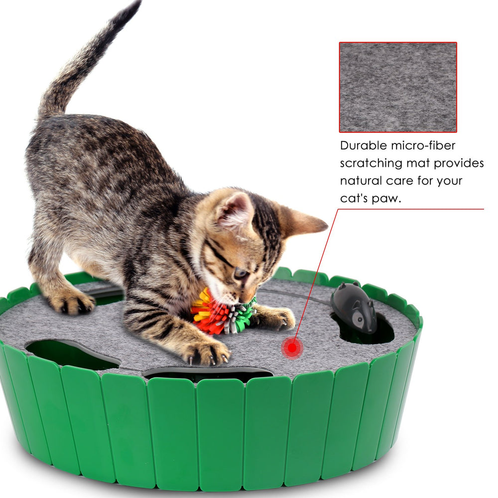 Pawaboo interactive cat toy safety-materials-green emphasizes safe, cat-friendly construction.